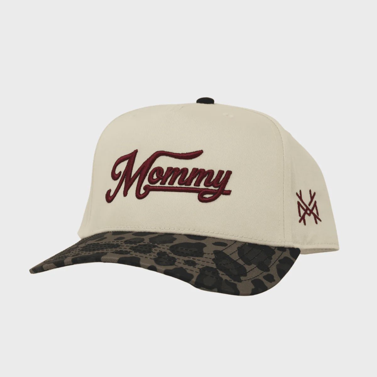 Mommy Trucker Hat - Retro Leopard/ Natural