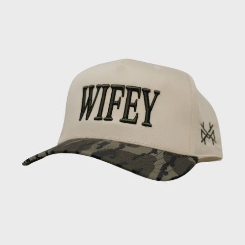 Wifey Trucker Hat - Retro Bottomland/ Natural