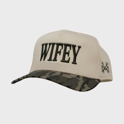 Wifey Trucker Hat - Retro Bottomland/ Natural