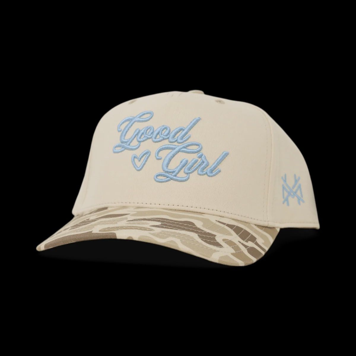 Good Girl Trucker Hat - Retro Field Camo/Natural