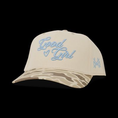 Good Girl Trucker Hat - Retro Field Camo/Natural