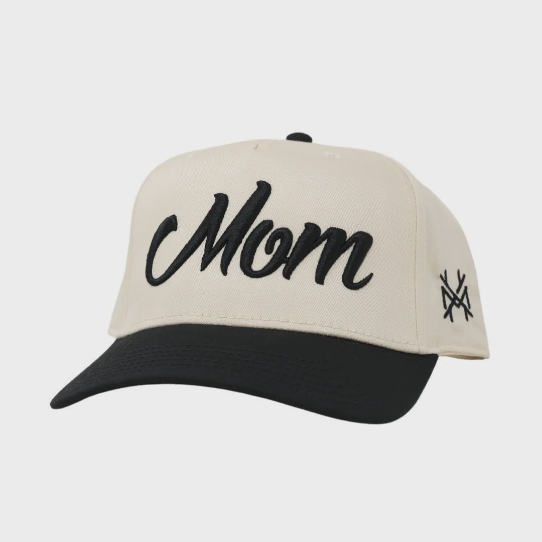 Mom Trucker Hat - Retro Black/Natural