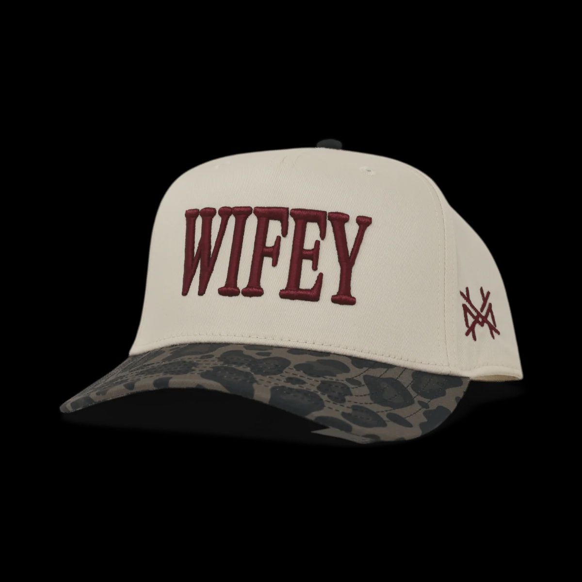 Wifey Trucker Hat - Retro Leopard/ Natural