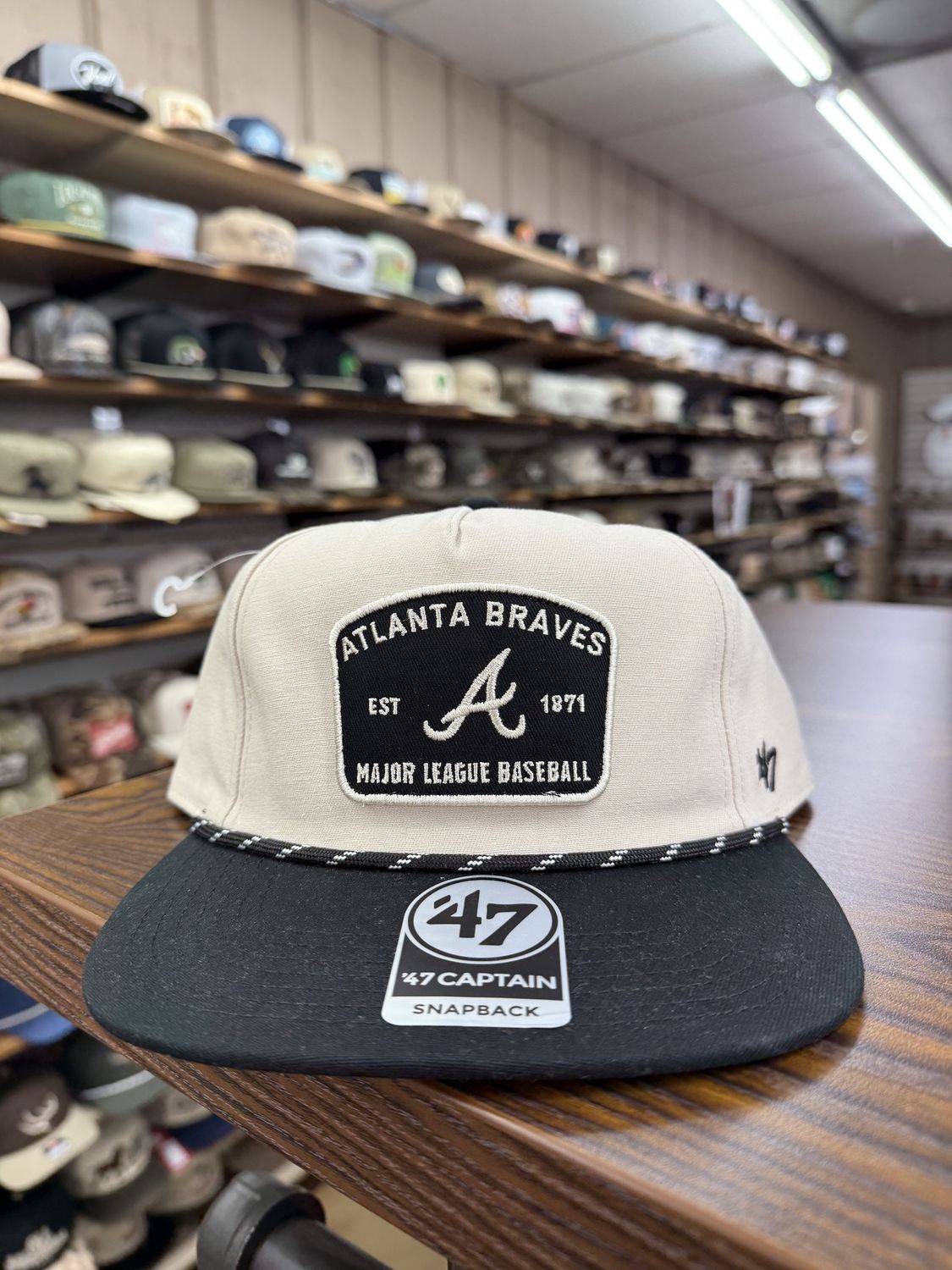 Atlanta Braves Bone Lunar 47 Captain Hat