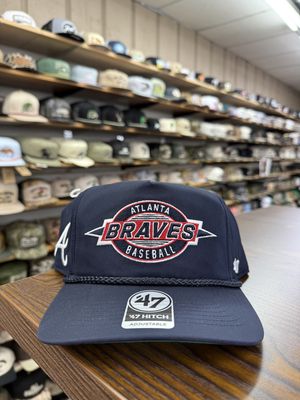 Atlanta Braves Navy Frame Out Nylon 47 Hitch Hat