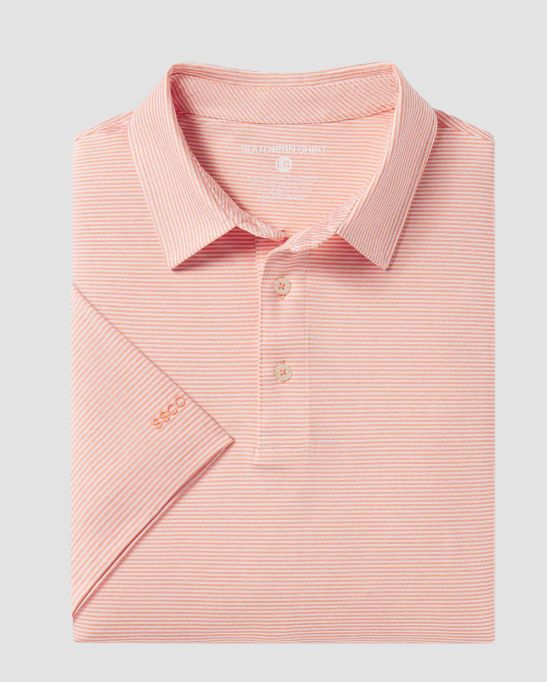 Youth Boy's Heather Madison Polo - Flamingo