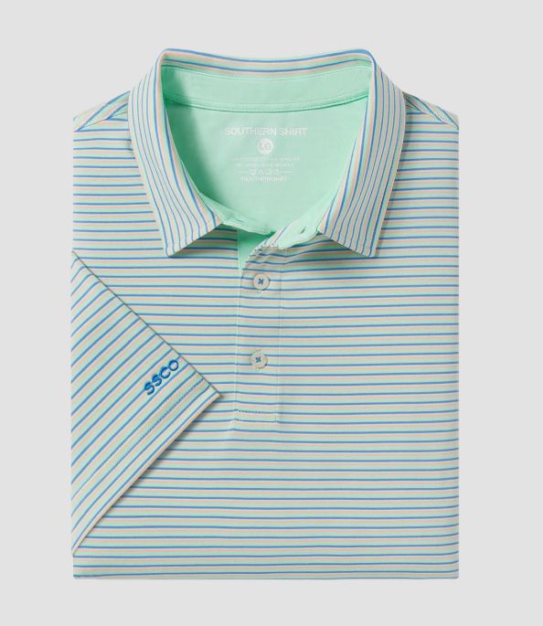 Boy's Crestline Striped Polo - Tropical Twist
