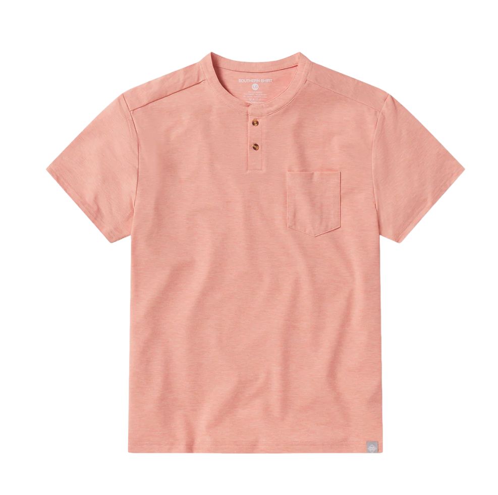 Boy's Max Comfort Short Sleeve Henley - Coral Sky