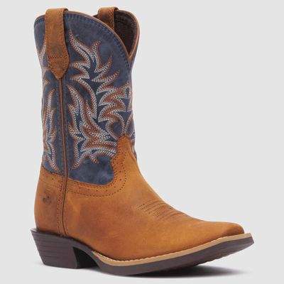 Youth Shyloh Western Boot - Wrangler Brown / Denim Blue