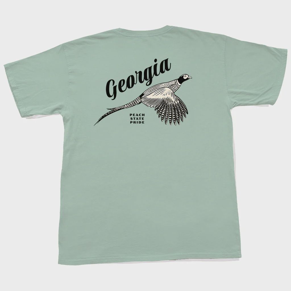 Georgia Pheasant Short Sleeve Tee - Aquafoam