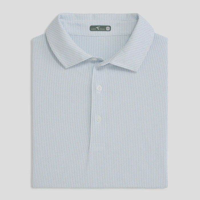 Heritage Blue Jacquard Performance Polo