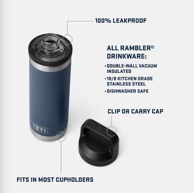 Rambler 18oz Bottle W/ Chug Cap - White/Blue
