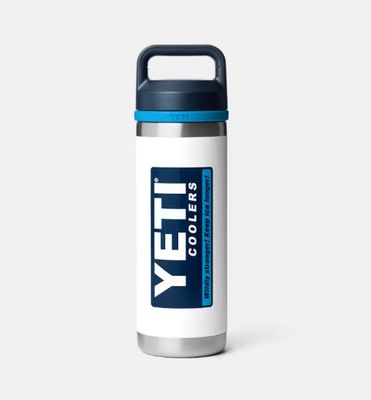 Rambler 18oz Bottle W/ Chug Cap - White/Blue