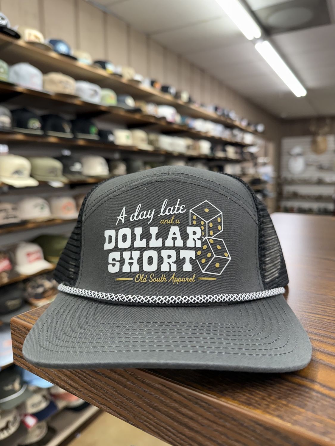 Day Late Dollar Short Rope Hat - Charcoal/Black