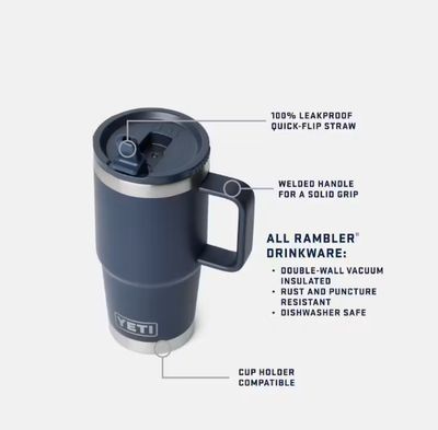 Rambler 20oz Travel Straw Mug - Royal Blue