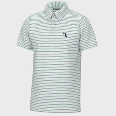 Edisto Polo - Turquoise/White