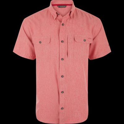 Men's Cinco Ranch Chambray Performance Short Sleeve Shirt - Baked Apple