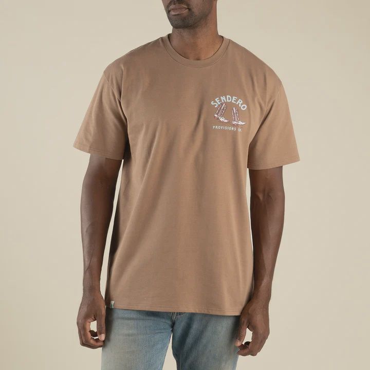 High Stepper Vintage Short Sleeve T-Shirt - Light Brown