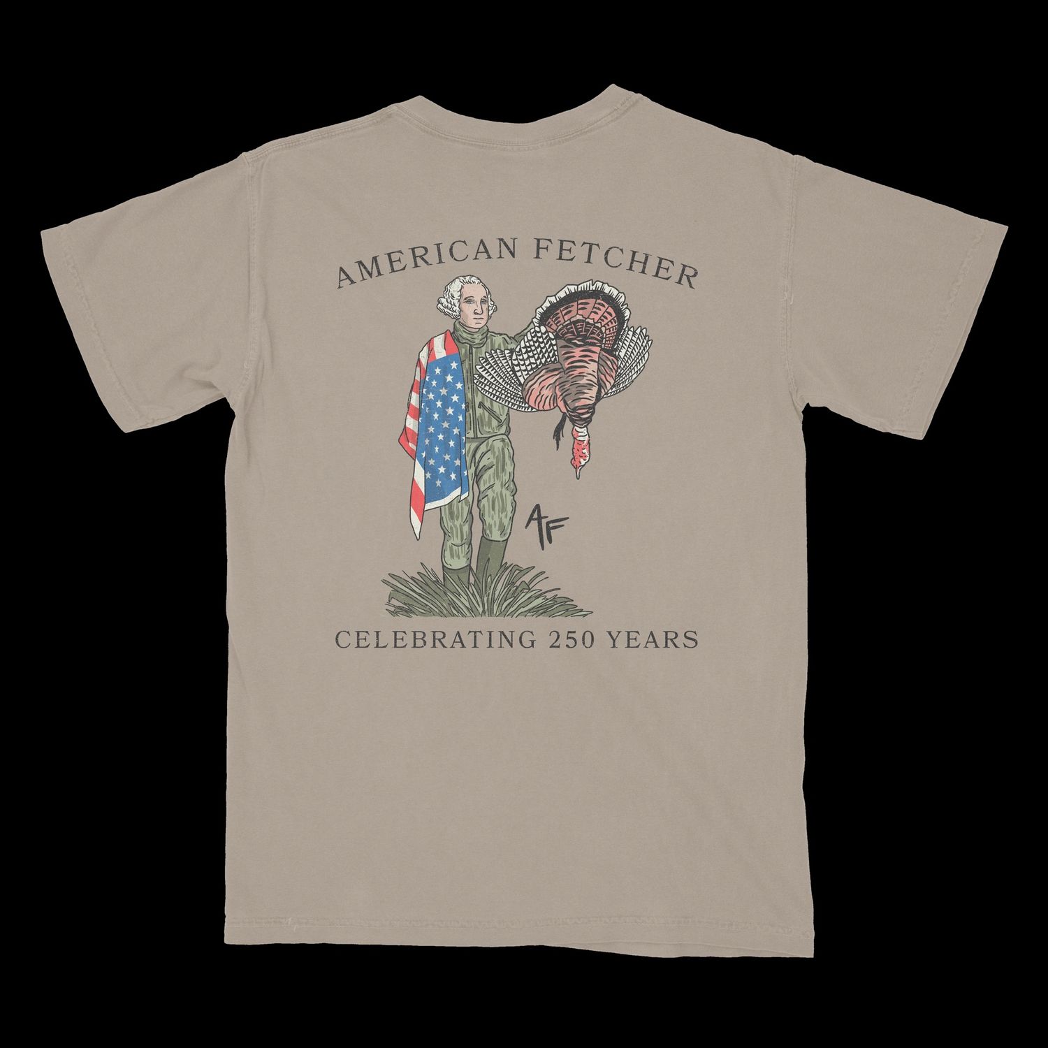 George Washington's Longbeard SS T-Shirt - Khaki