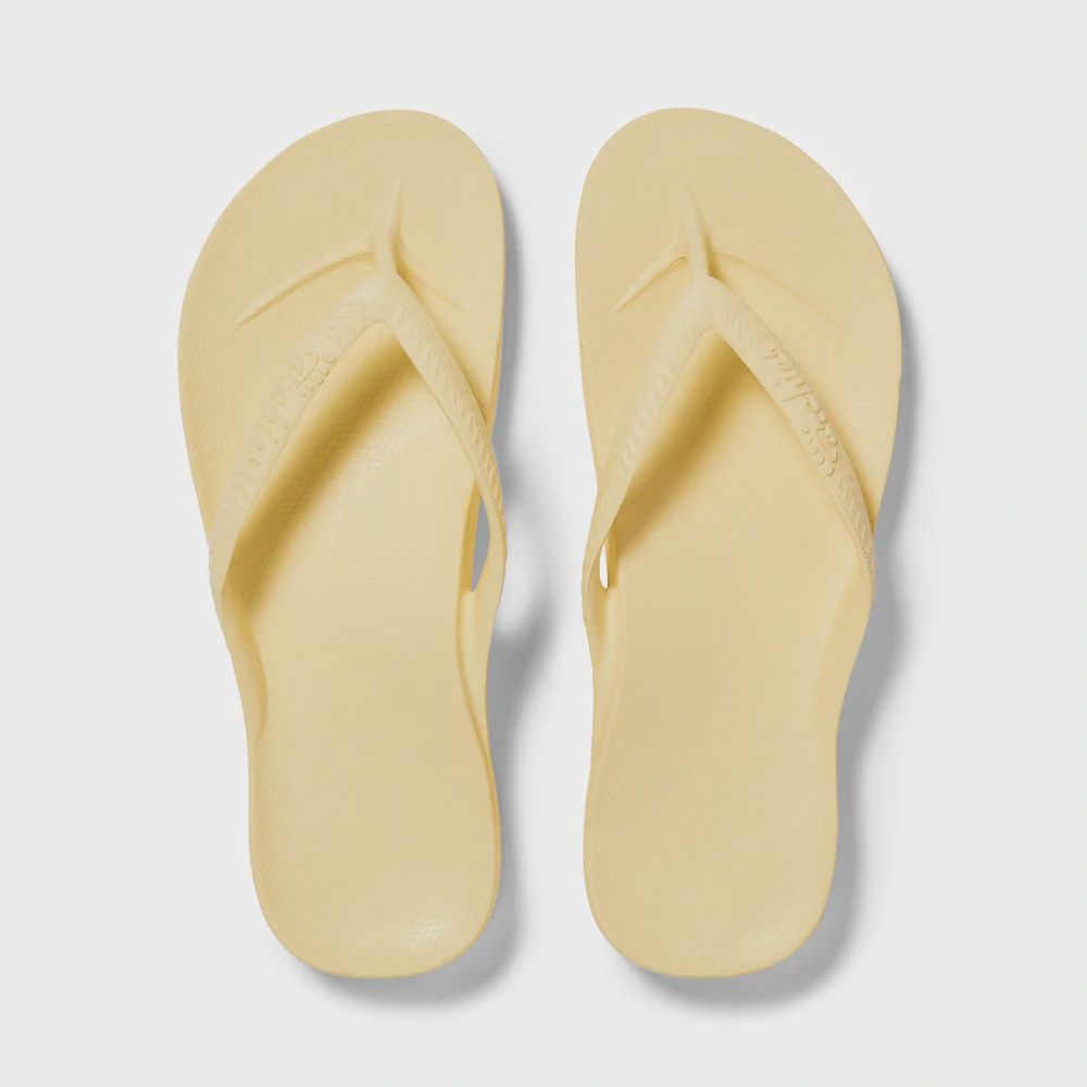 Arch Support Flip Flops - Lemon