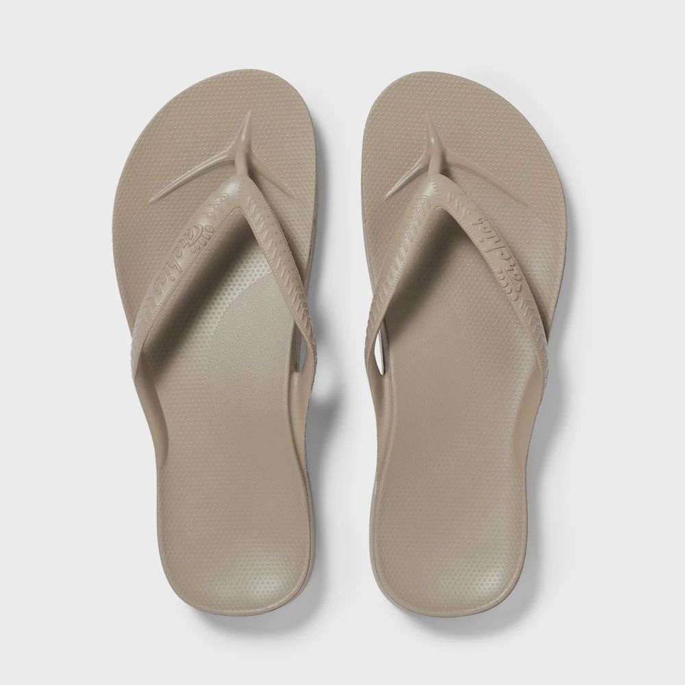 Arch Support Flip Flops - Taupe