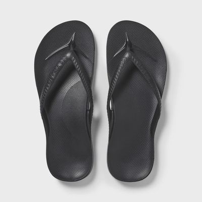 Arch Support Flip Flops - Black