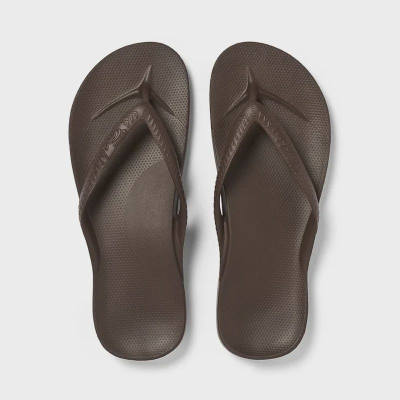 Arch Support Flip Flops - Brown