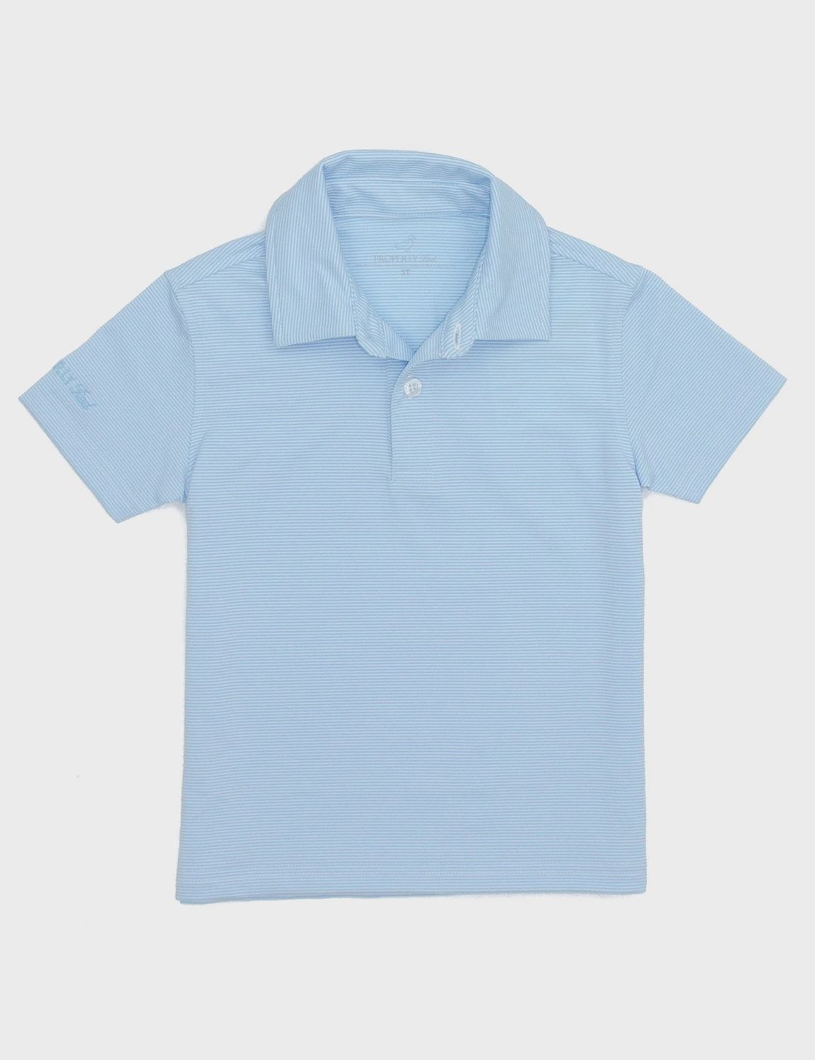 Gulfport Polo Short Sleeve - Powder Blue Stripe
