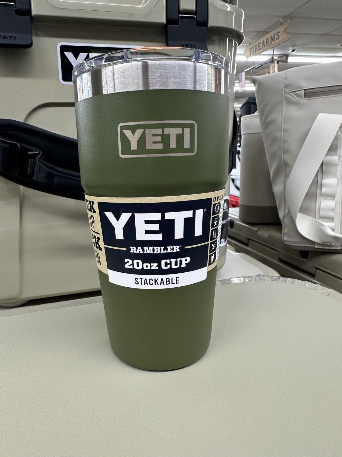 Rambler 20oz Stackable Cup W/ MS Lid - Olive/ King Crab Orange