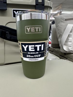 Rambler 20oz Stackable Cup W/ MS Lid - Olive/ King Crab Orange