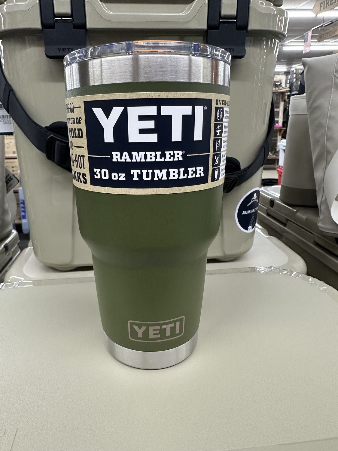 Rambler 30oz Tumbler W/ MS Lid - Olive/ King Crab Orange