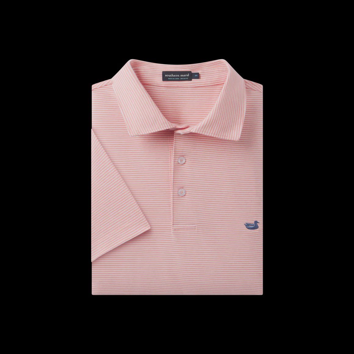 Amagansett Relaxed Polo  Stripe - Coral