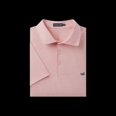 Amagansett Relaxed Polo  Stripe - Coral