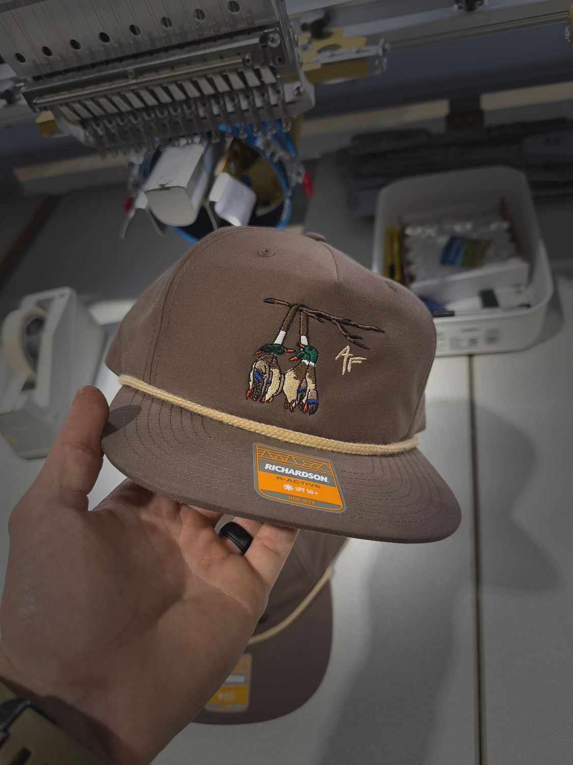 Duck Lanyard Rope Hat - Brown/Khaki