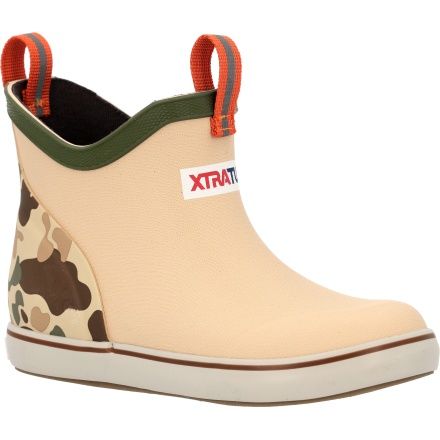Youth Ankle Deck Boot - Beige / Duck Camo