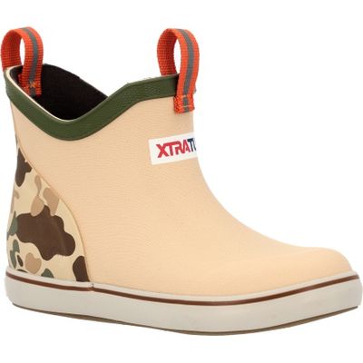 Youth Ankle Deck Boot - Beige / Duck Camo