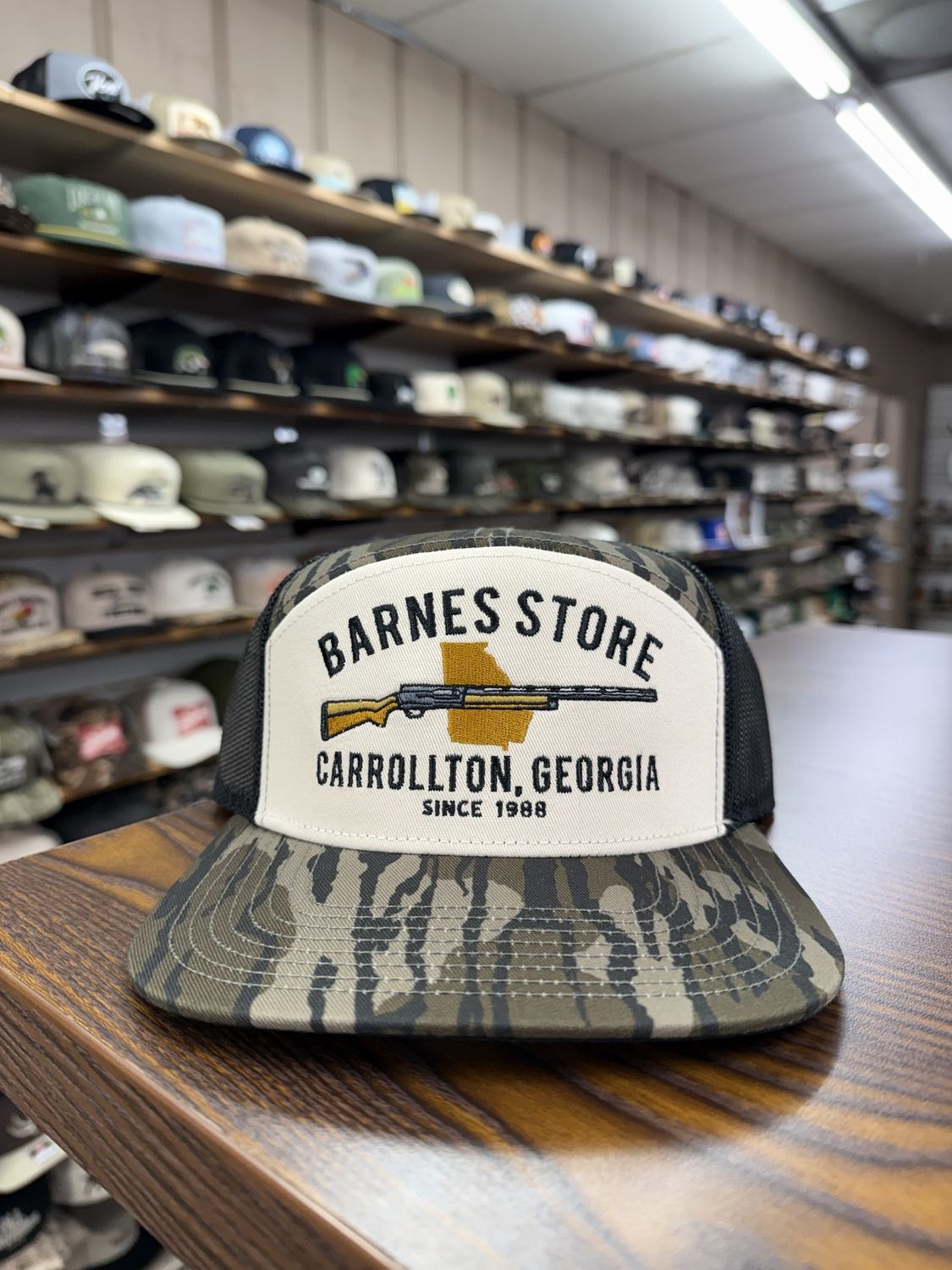 Humpback Shotgun 7 Panel Hat - Bottomland/Black