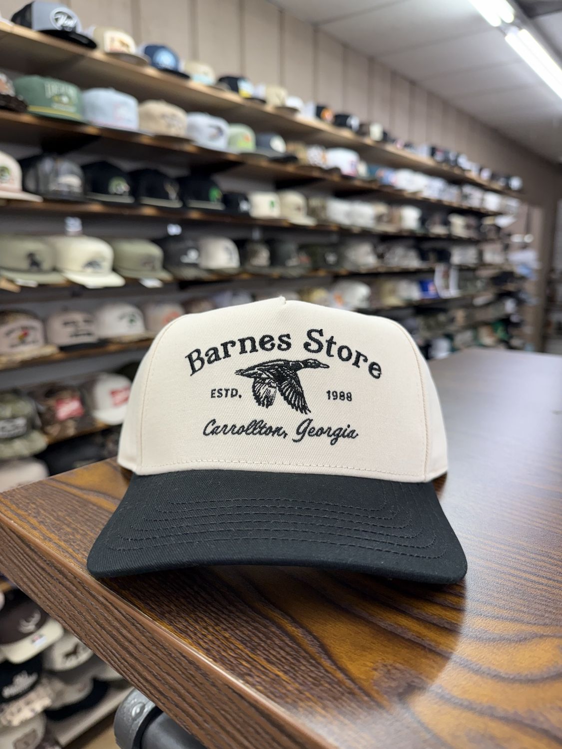 The Signature Mallard Snapback Hat - Off White/Black