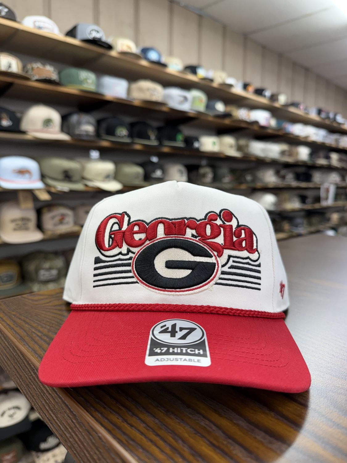 Georgia Bulldogs Script Fade Rope- Sandstone
