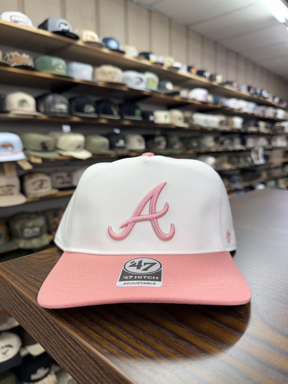 Atlanta Braves Two Tone Hat - White/Pink
