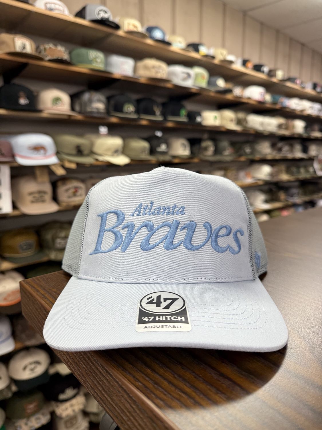 Atlanta Braves Foundation Script Cap - Ice