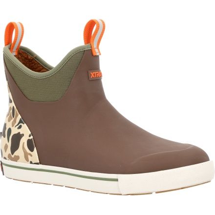 Men's Outdoor Fleece Lined Ankle Deck Boots - Bison / Duck Camo