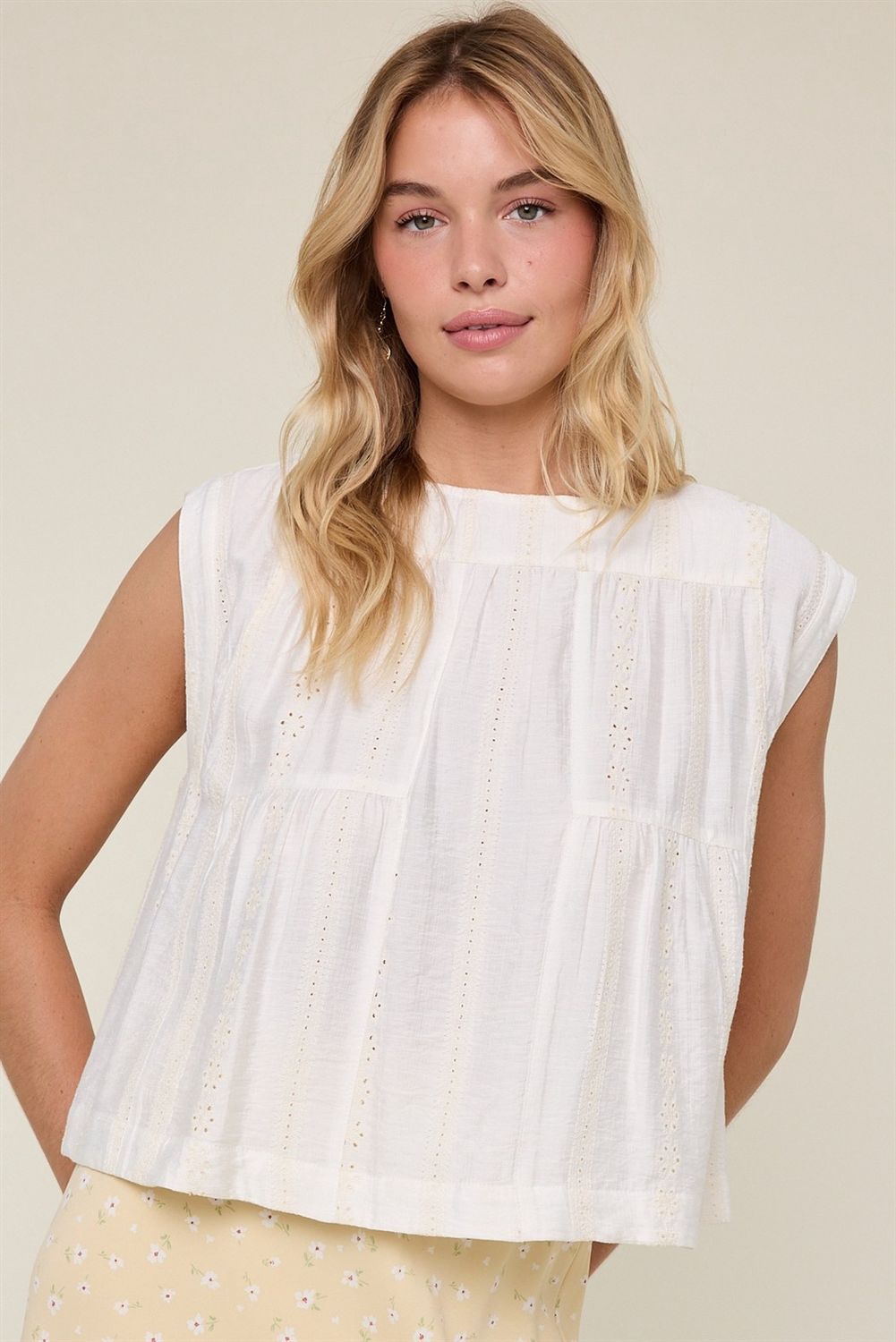 Mylah Sleeveless Top - Off White