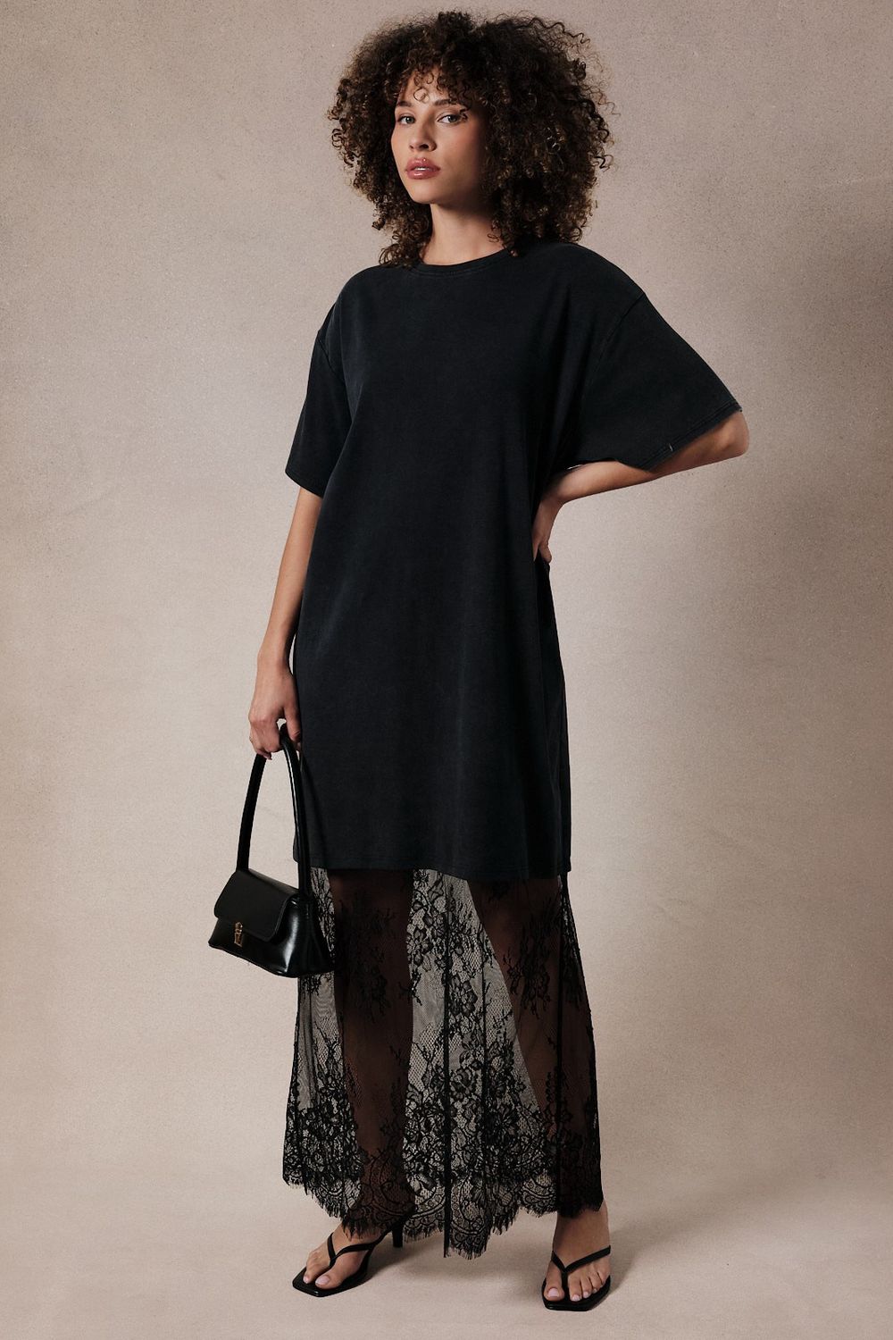 Monica Short Sleeve Maxi Dress - Black