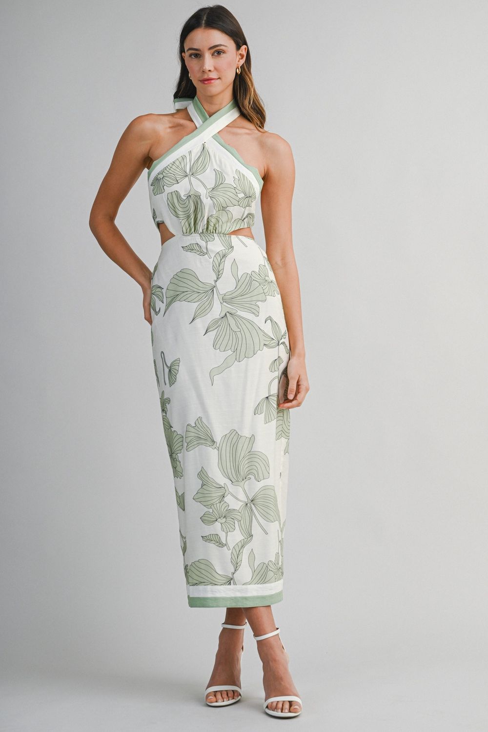 Jennifer Sleeveless Maxi Dress - Sage