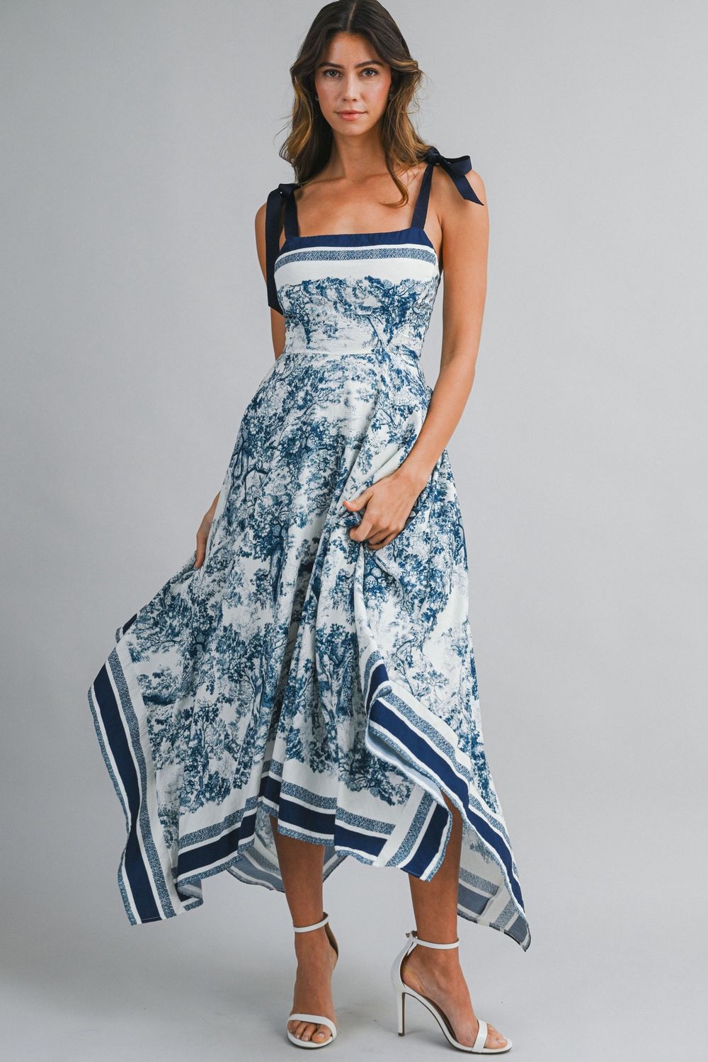 Like It Is Sleeveless Midi Dress - Navy