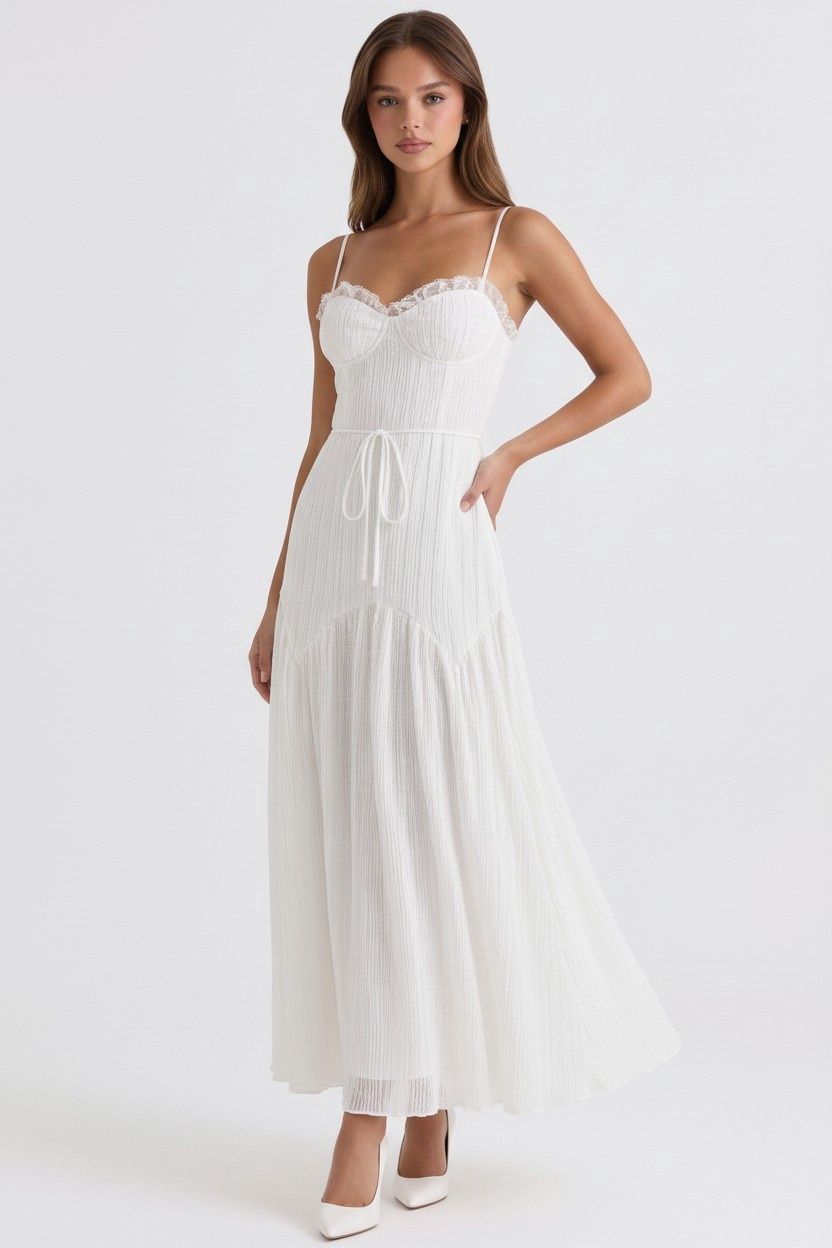 Cameron Midi Dress - Off White