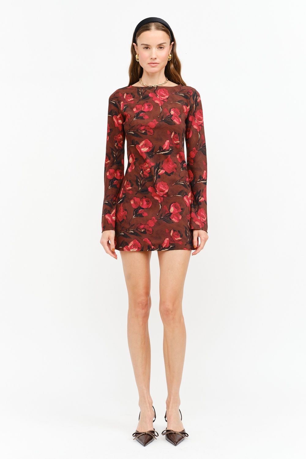 Meadow Floral Dress - Brown