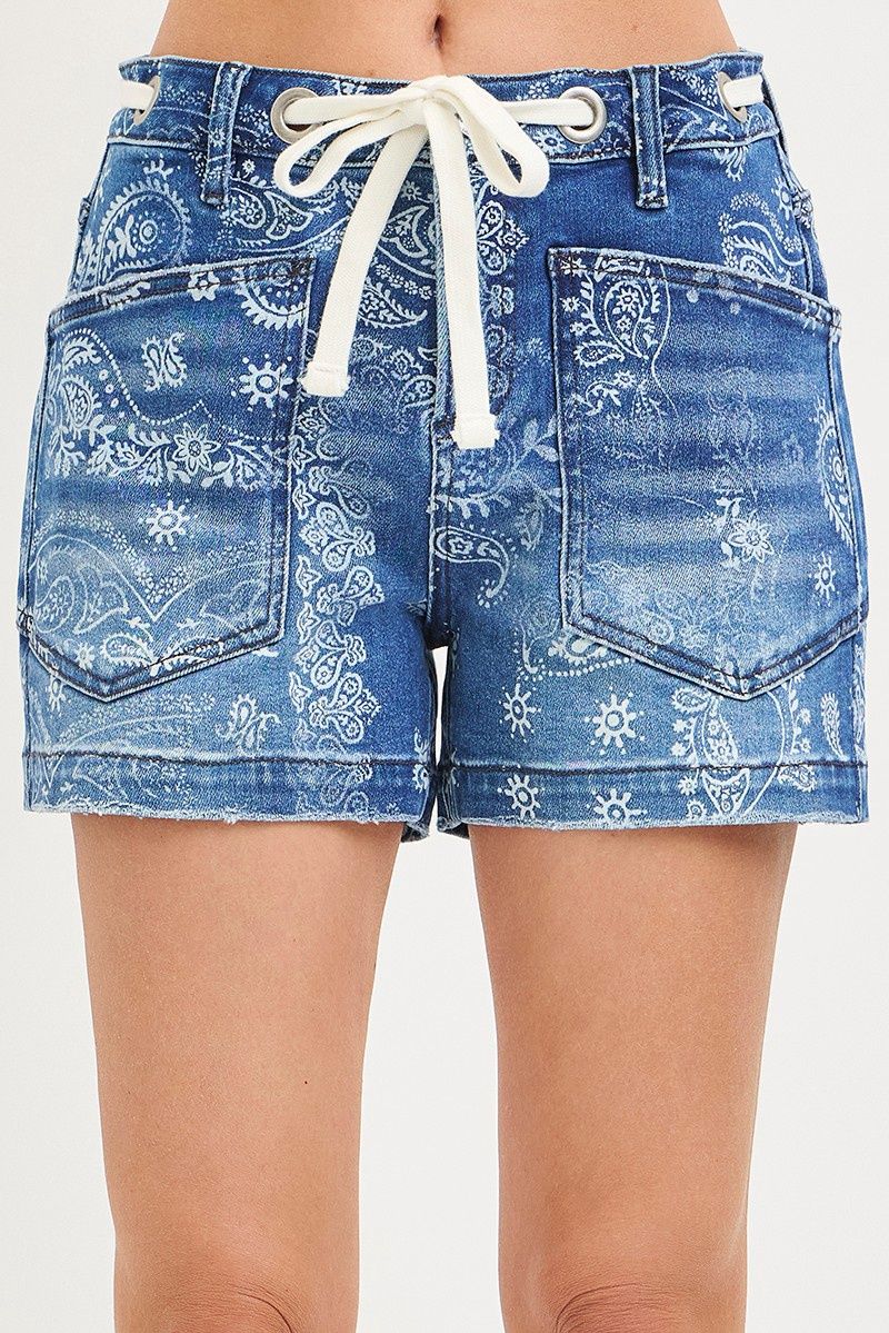 Presley Slouchy Patch Pocket Shorts - Presley Dark
