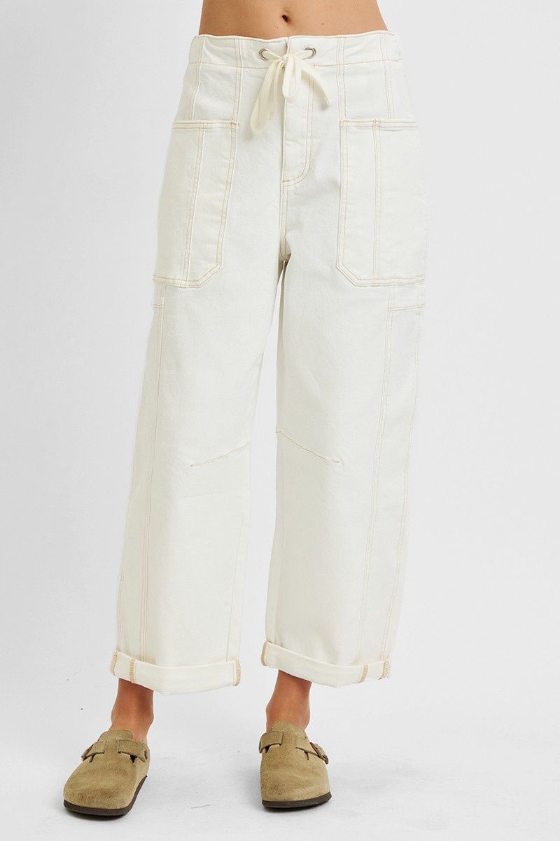 The Tabitha Straight Leg Jean - Cream
